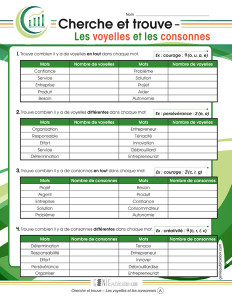 Cherche et trouve – Les voyelles et les consonnes