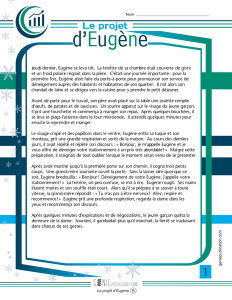 Le projet d'Eugène