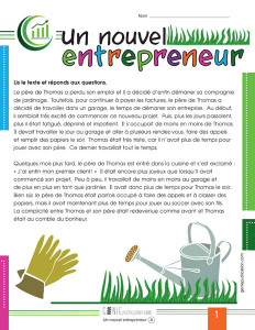 Un nouvel entrepreneur