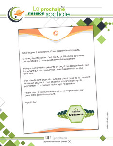 La prochaine mission spatiale