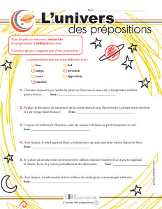 L'univers des prépositions