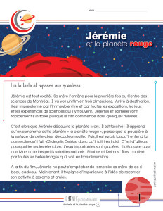 Jérémie et la planète rouge