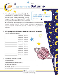 Les adjectifs de Saturne