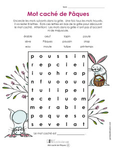Mot caché de Pâques