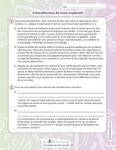 L'introduction du texte explicatif