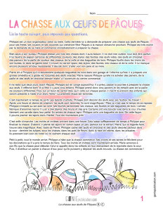 La chasse aux œufs de Pâques