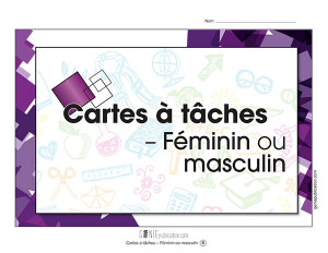 Cartes à tâches – Féminin ou masculin ?