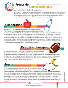 Prends de bonnes habitudes !