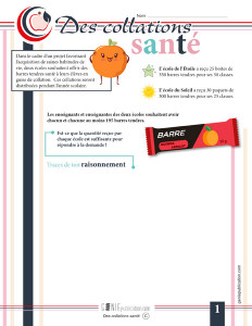 Des collations santé