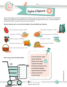 Sophie à l'épicerie