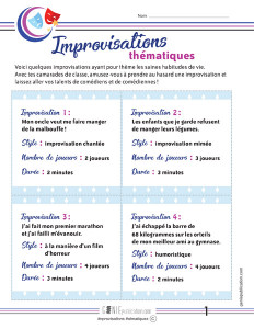 Improvisations thématiques