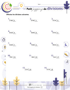 Petit jogging de divisions