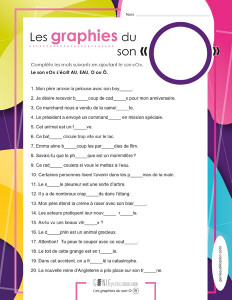 Les graphies du son « O »
