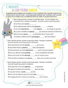 L'accord du participe passé