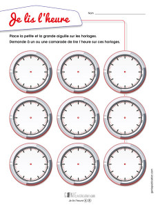 Je lis l'heure