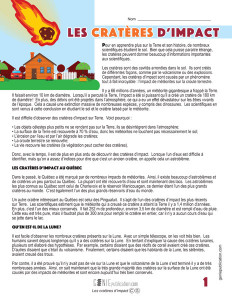 Les cratères d'impact