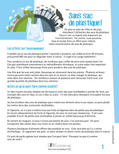 Sans sac de plastique !