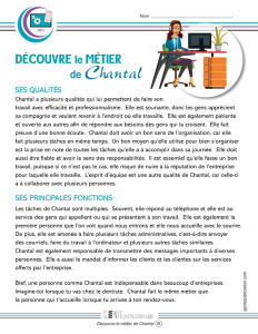 Découvre le métier de Chantal