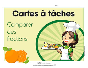 Cartes à tâches – Comparer des fractions