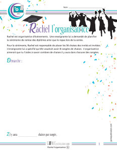 Rachel l'organisatrice