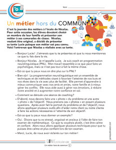 Un métier hors du commun