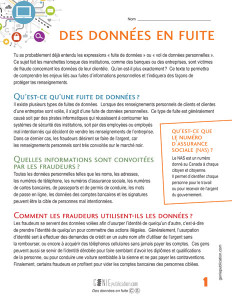 Des données en fuite