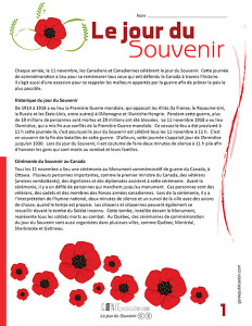 Le jour du Souvenir