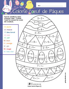Colorie l’œuf de Pâques