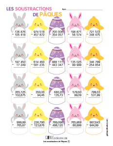 Les soustractions de Pâques