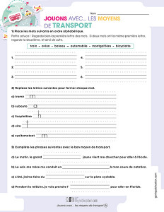 Jouons avec… les moyens de transport