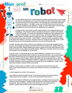 Mon prof est un robot