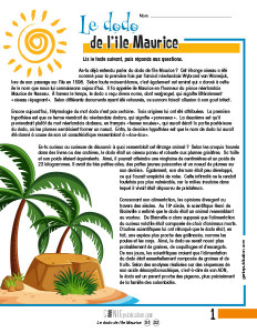 Le dodo de l’ile Maurice