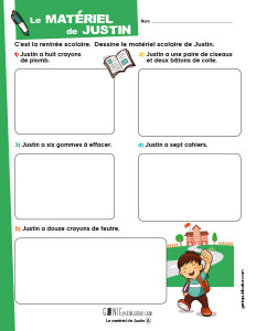 Le matériel de Justin