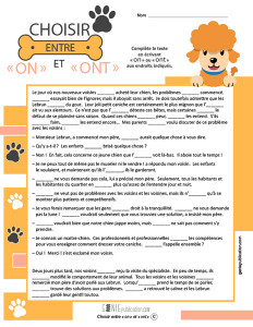 Choisir entre « on » et « ont »