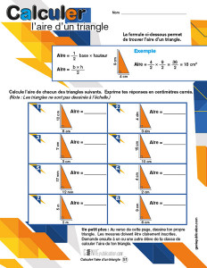 Calculer l'aire d'un triangle