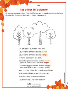 Les arbres à l’automne