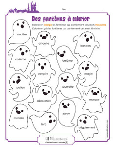 Des fantômes à colorier