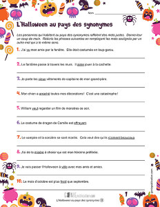 L'Halloween au pays des synonymes