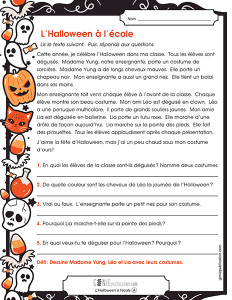 L’Halloween à l’école