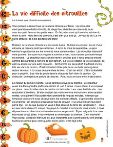 La vie difficile des citrouilles