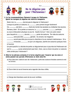 Ne te déguise pas pour l’Halloween !