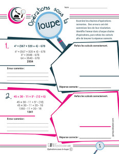 Opérations sous la loupe