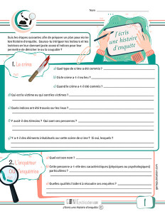 J’écris une histoire d’enquête