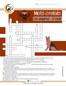 Mots croisés – Les enquêtes – 3ᵉ cycle