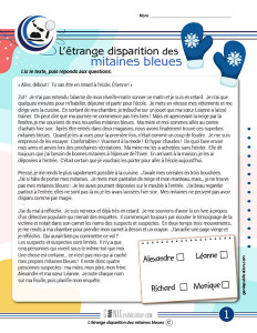 L'étrange disparition des mitaines bleues