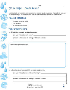 De la neige… ou de l’eau ?