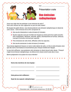 Présentation orale – Une émission radiophonique