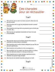 Des charades pour se réchauffer