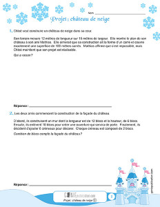 Projet : château de neige