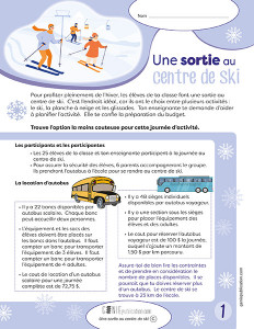 Une sortie au centre de ski